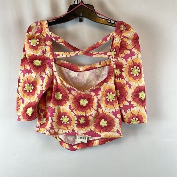Free People Give Me More Crop Top- Pop Combo- Size L- NWT - Picture 3 of 5